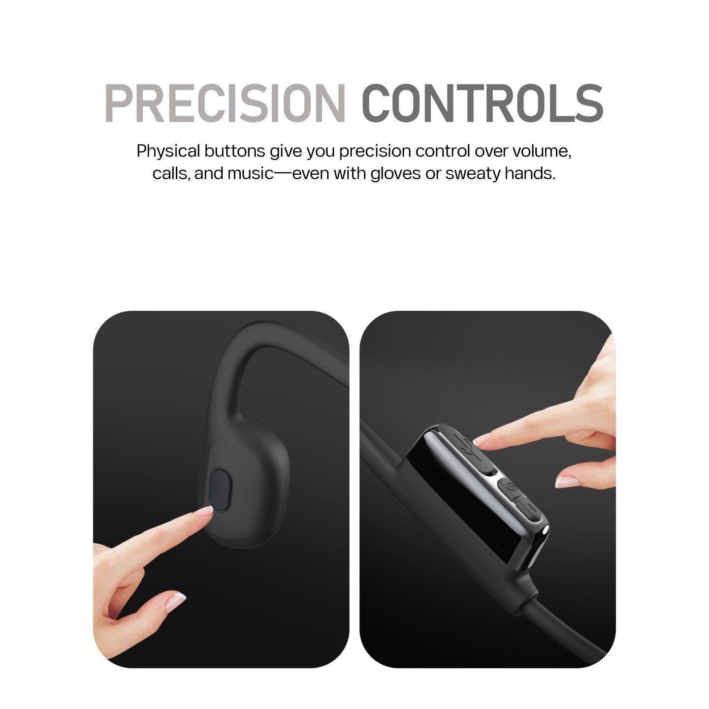 Sonictrek Solo Pro 4 Bone Conduction Headphones touch controls