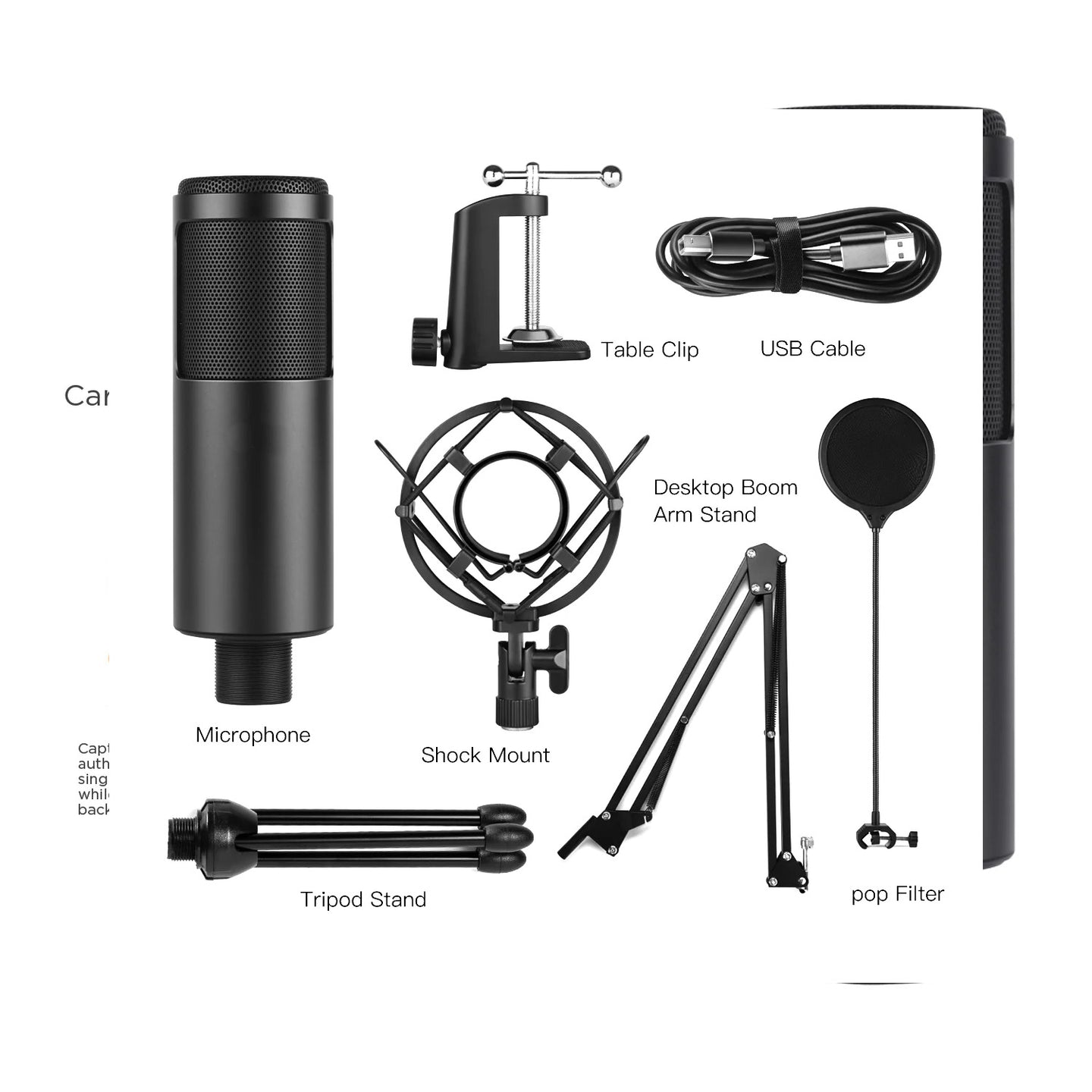 Sonictrek Studio Streaming Podcaster Pro Microphone with Accessory Bundle detail view 2