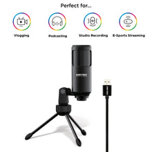 Load image into Gallery viewer, Sonictrek Studio Streaming Podcaster USB Microphone With Desk Tripod
